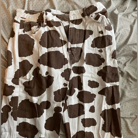 Brand New Cow Print Flared Jeans! - Picture 4 of 4